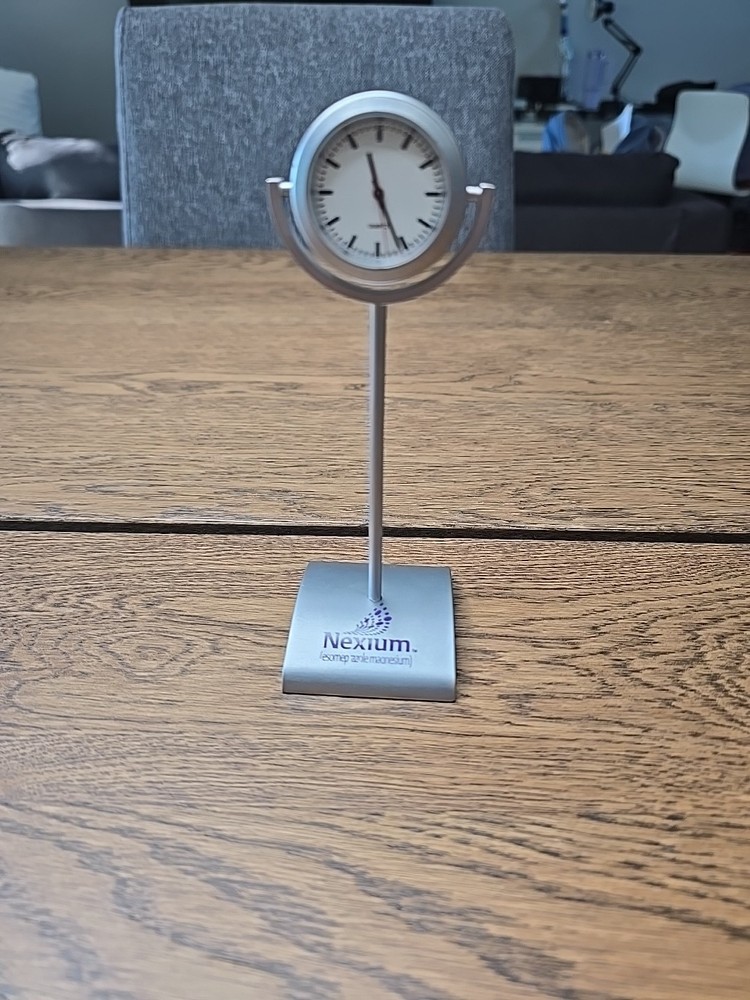 Nexium Quartz Desk Clock Pharmaceutical Advertising Promotional