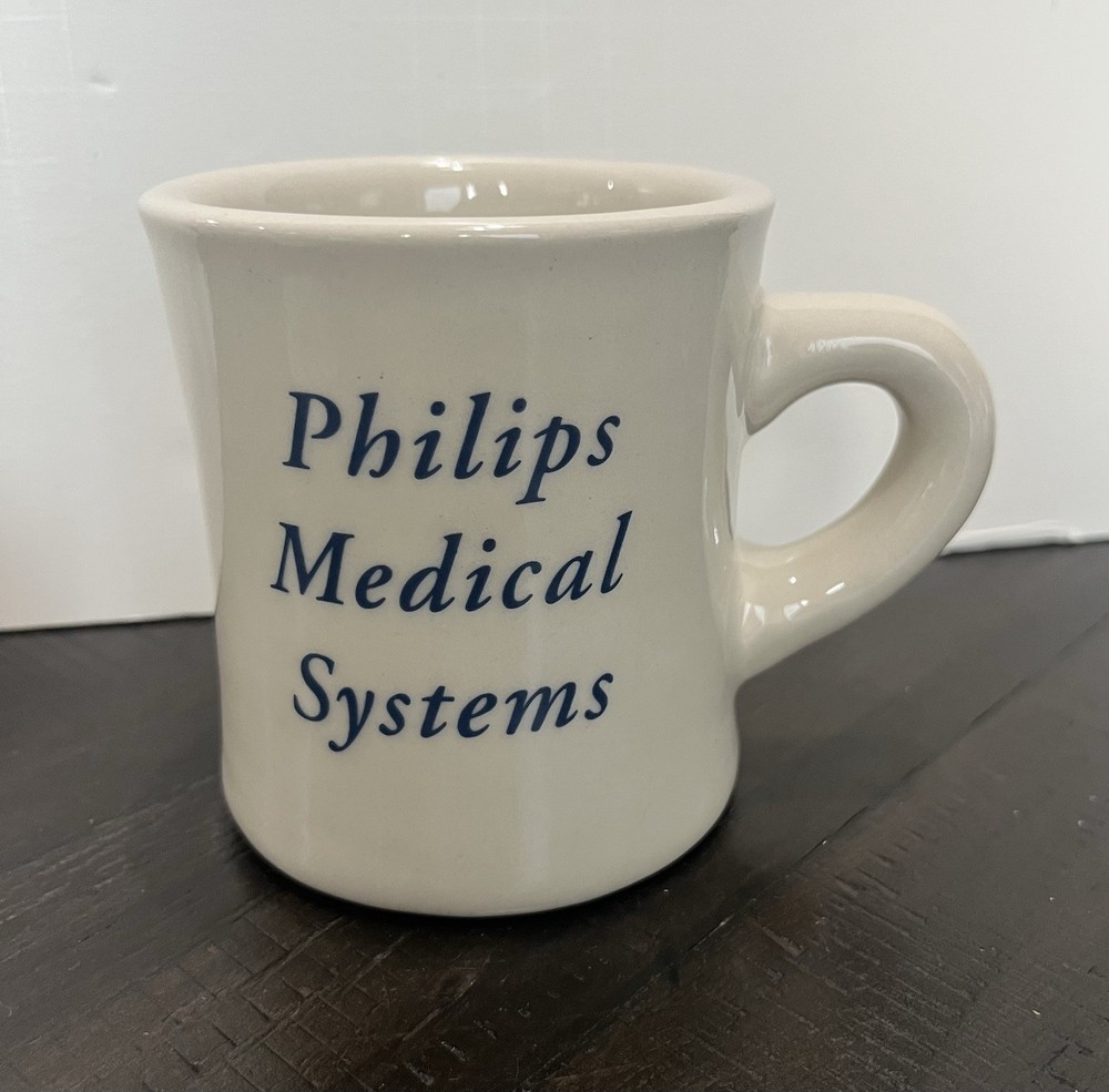 Philips Medical Systems Advertising Mug Heavy Westford China Chunky Retro Diner