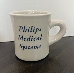 Philips Medical Systems Advertising Mug Heavy Westford China Chunky Retro Diner