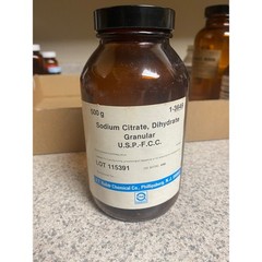 1960s Sodium Citrate Amber Glass Lab Medicine Bottle 500g JT Baker Jar
