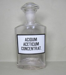 Vintage Medical Science Glass Bottle,Germany,ACIDUM ACETICUM CONCENTRAT