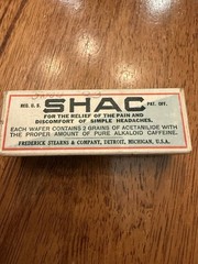 Vintage Shac Head Ache Wafers Complete Set Intact Wafers 1910-30