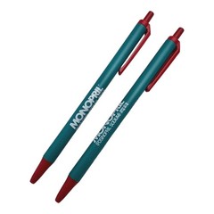 Lot of 2 Monopril Medical Drug Rep Pharmaceutical Pens Working Teal Red Bic