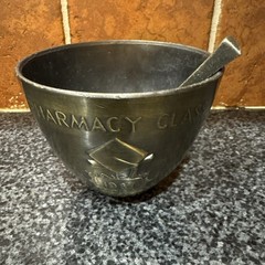 Vintage Schering Corp Pharmacy Class 1987 Secundum Artem Mortar and Pestle