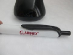 NASONEX/CLARINEX Pharmaceutical Promo Pen – Plastic with Rubberized Grip