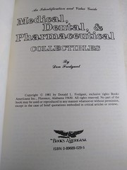 Vintage 1981 Medical, Dental, & Pharmaceutical Collectibles by Don Fredgant
