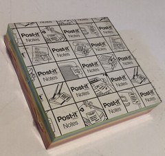 Rainbow Colors Post It Paper Sticky Note Pad Vintage Pepcid Drug Advertising