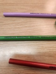 Lot Of 3 Promotional Pencils Foot Shaped American Podiatric Medical Association