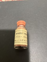 VTG 1960s Allergy Testing Vials with Rubber Stoppers-Bath Salts inside? Set of 9