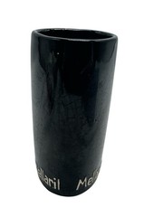 VTG Mellaril Cup Pen Holder Psychiatric Drug Pharmaceutical Black Pottery Desk