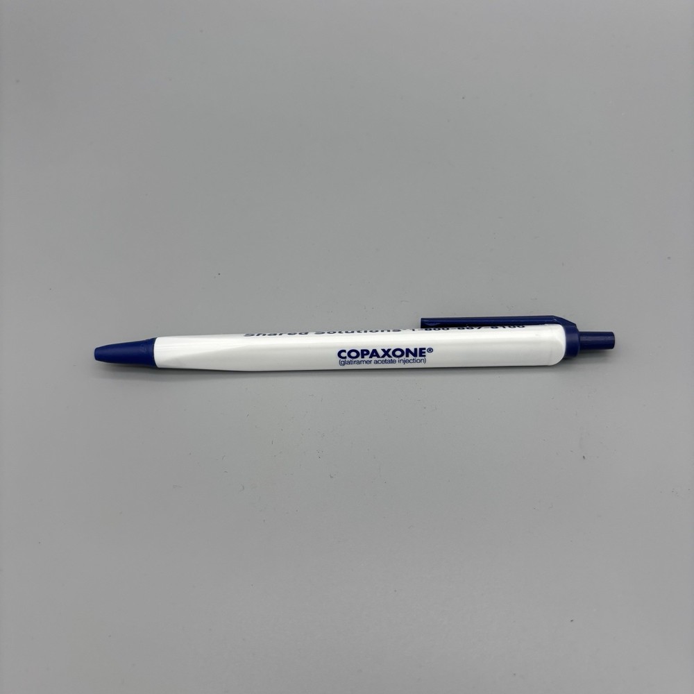 Teva Neuroscience Copaxone 3 Sided Blue White Pen Pharmaceutical Advertising