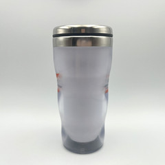 Caduet Curvy Double Wall Tumbler Travel Coffee Mug Cup Pharma Ad Marketing Promo