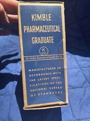 Vintage Exax Kimble Pharmaceutical 2 Ounce Graduate Cone Shape W/ Box