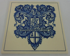 Burroughs Wellcome Co Delft Holland Blue & White Pharmacy Pill Tile Apollo #15