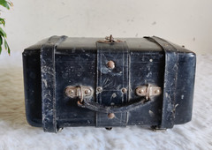 Vintage Fabricks Wood Leather Homoeopathic USA Medicine Case Travel LETH113