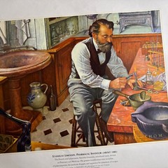 A HISTORY OF PHARMACY IN PICTURES 1954 PRINT#34 Great Gift For Doctor 22″×18″
