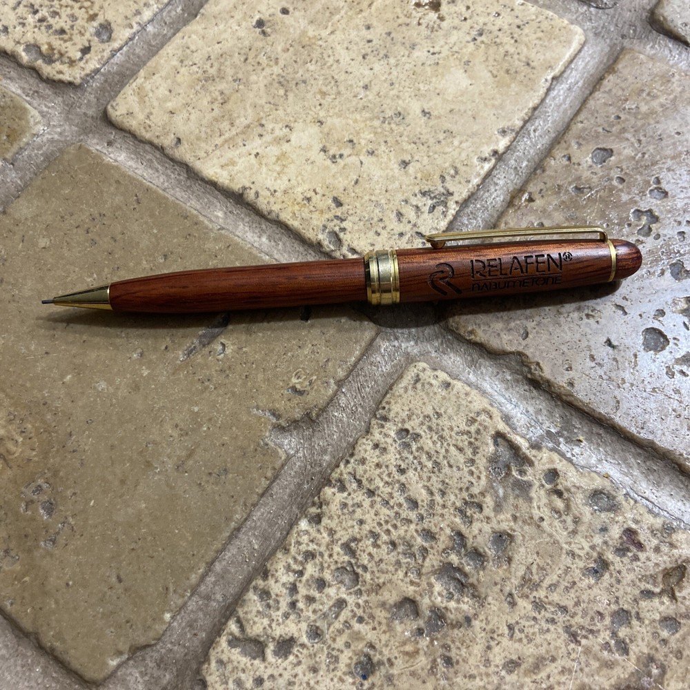 RELAFEN NABUMETONE Pharmaceutical Drug Rep Pencil Wood Vintage Retro Rare