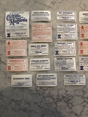Lot 24 Antique Medicine Bottle Labels Opium, Poison – L. Kron Ph. G. Phila.