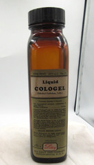 MM – 1930’s Eli Lilly Liq. Cologel Indianapolis Ind 7 7/8″ Amber Medicine bottle
