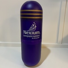 RARE Nexium 40mg Pharmaceutical Rep BIG Purple Pill Thermos Collectible Bottle