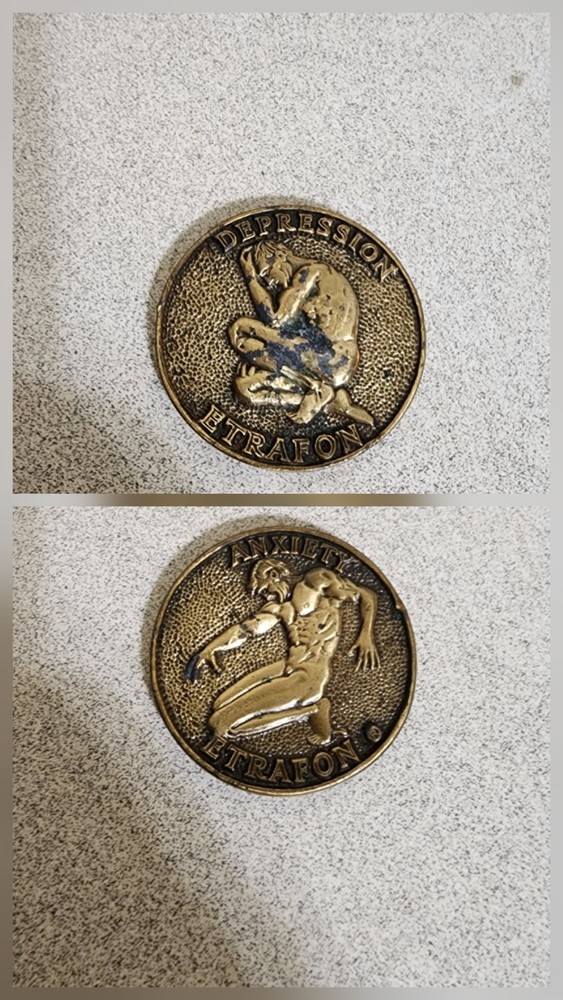 ETRAFON Pharmaceutical Depression Anxiety Medicine Advertising Medal Coin