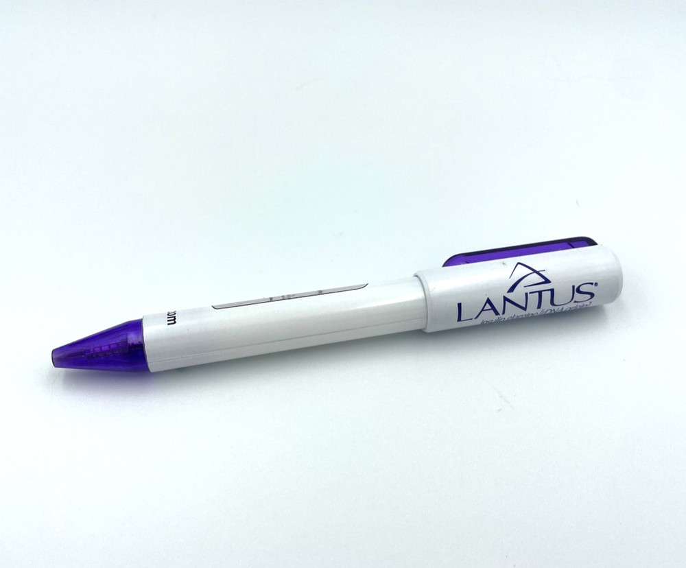 VERY RARE LANTUS Drug Rep Pen w/ Transparent „vial“ on Side Pharma Swag- WORKS