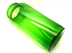 Vintage Large Pharmacy Pot 34 Cm Blown Glass Green Decoration
