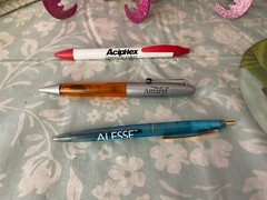 3 Drug Rep Pharmaceutical Pens, ink dry, aciphex needs replacement unit