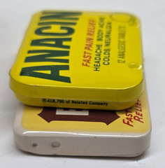 Vintage Anacin & Bayer Aspirin Pain Reliever Empty Mini Tin Containers Bundle