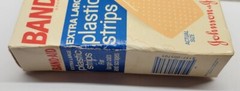 Vintage Band-Aid Extra Large Plastic Strips 2″ Bandages 10 Pack In Box