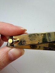 Vtg Pharmaceutical Advertising Promo IMODIUM Nail Clippers Gold Tone USA Made