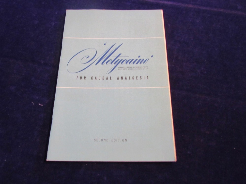 1950’s Medicine Drug Advertising Bklt Metycaine Eli Lily Color Illustrated B119