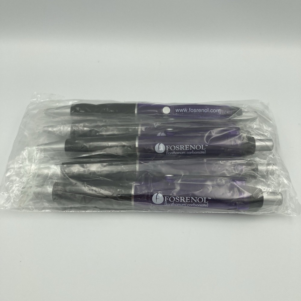 Fosrenol Medical Drug Rep Pharmaceutical Pen Plastic New Old Stock – 5 Pack