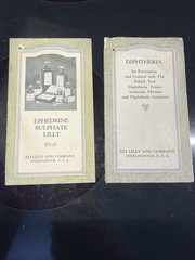 Vtg 1920s Eli Lilly Medical Booklets Ephedrine Sulphate & Diphtheria Prevention