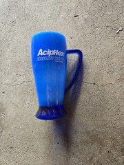 AcipHex Pharmaceutical Sales Rep Promotional Cobalt Blue Plastic Cup Mug 14 OZ
