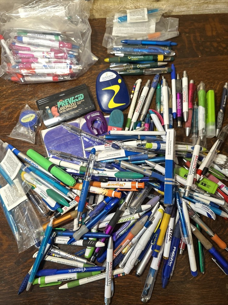 New & Used Lot of Over 160 Pharmaceutical Drug Rep Advertising Pens