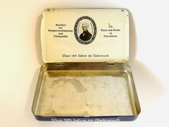 Antique Berlin German Pastilles De Bullrich medical tin box Victorian picture