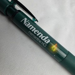 Vintage Green Namenda Drug Rep Pharmaceutical Advertising Ball Point Pen Working