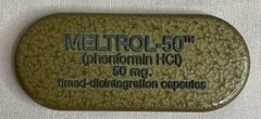 MELTROL 50 mg Capsules Form Pharmaceutical Paperweight Metal