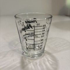 1960’s Advertising Medicine Dose Glass Cup Tensko PHARMACY Los Angeles Calif