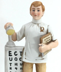 Lefton Vintage Eye Doctor Optometrist Porcelain Figurine