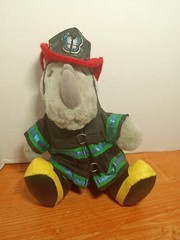 RHINOCORT AQUA ALLERGY NOSE SPRAY ADVERITSEMENT MASCOT FIREMAN PLUSH DOLL FIGURE