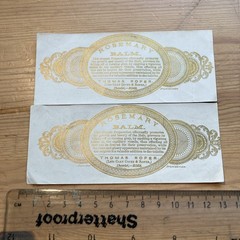 Early 20th c Chemist Paper Labels Rosemary Balm – Thomas Roper of Ross Unused x2