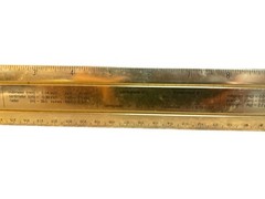 Vintage RITALIN CIBA 12″ Metal Ruler mm/Metric Conversions Pharmaceutical