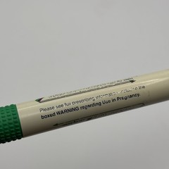Vtg AVAPRO Pen Plastic Retractable Drug Rep – White Purple Green