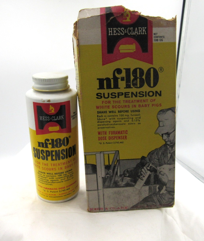 1960’s Hess Clark Mf-180 Suspension treatment of baby pigs Ashland Ohio Medicine