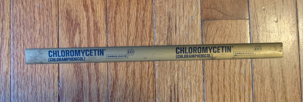 VINTAGE ‚CHLOROMYCETIN ANTIBIOTIC 12 INCH ADVERTISING RULER – TAPE MEASURE