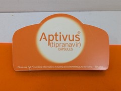 Vintage Aptivus Pharmaceutical Drug Rep CLIPBOARD Orange Promo Advertising Gift