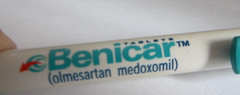 Benicar Olmesartan Medoxomil Promo Pen – Teal/White – Ridged Grip