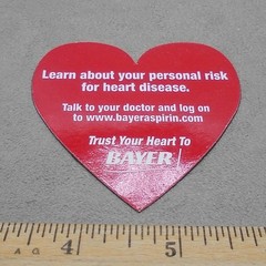 Bayer Aspirin Promo Magnet Trust Your Heart to Bayer